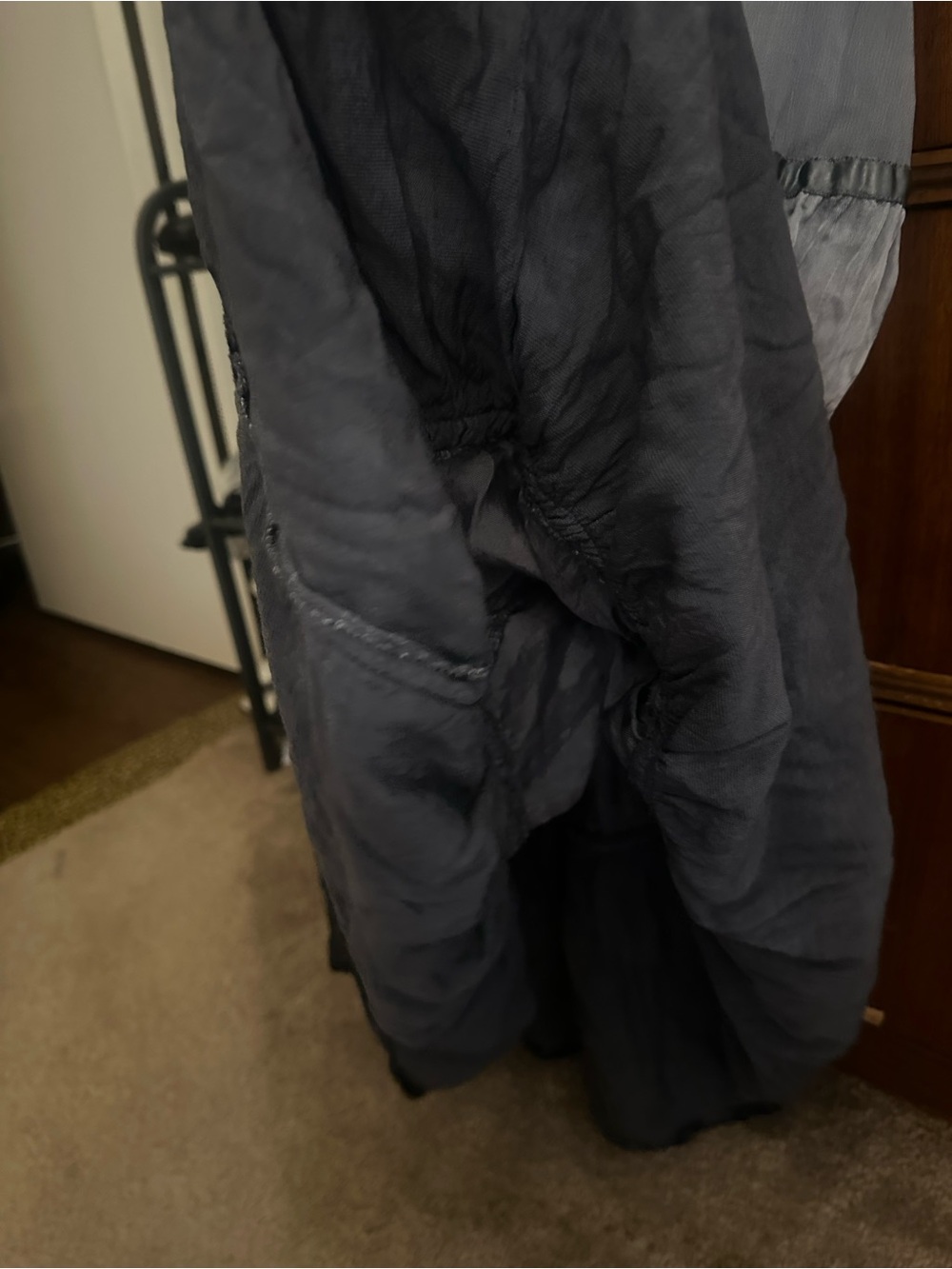 Vintage 00s Grey Ombre Boho Tiered Maxi Skirt π€Large π€ whimsygoth - Picture 6 of 13